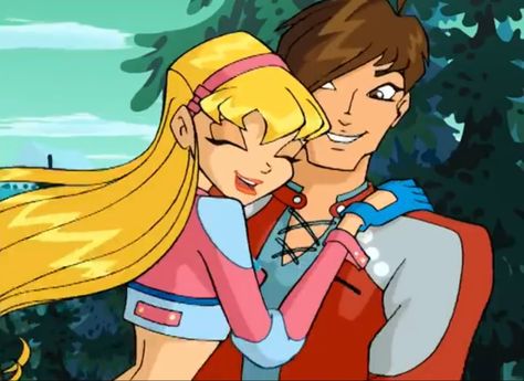 Stella And Brandon Winx Club, Brandon Winx Club, Stella Brandon, Stella And Brandon, Winx Couples, Stella Winx, Character Vibes, 2000s Cartoons, Las Winx