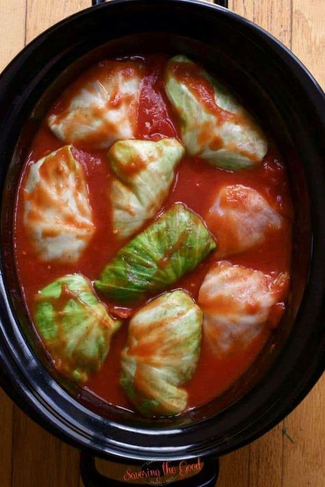 Cabbage Roll Sauce, Galumpki Recipe, Slow Cooker Stuffed Cabbage, Cabbage Rolls Polish, Best Cabbage Rolls Recipe, Cabbage Roll Recipe, Stuffed Cabbage Rolls Recipe, Cabbage Stuffed, Crockpot Cabbage Recipes