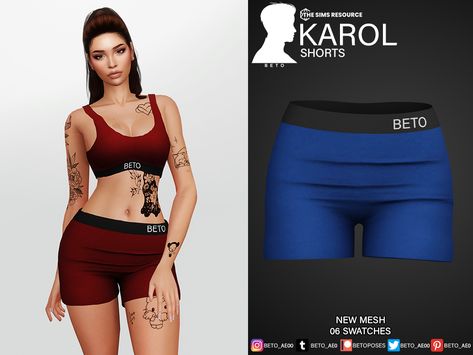 The Sims Resource - Sims 4 - Everyday - Beto_ae0 - female cc sims 4, clothing, the sims 4 Sims 4 Cc Female Boxers, Sims 4 Cc Boxers Women, Sims 4 Boxers, Female Cc Sims 4, Martial Arts Clothing, Boxers Women, Female Boxers, Swimsuit With Shorts, Sport Sweater