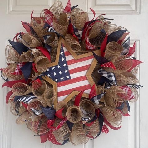 PRICES MAY VARY. Perfect patriotic accent: This 4th of July wreath showcases your American pride with an eye-catching American flag design. Durable and realistic: This artificial wreath is made to last, with lifelike greenery and vibrant hues that capture the spirit of summer. Ideal for any occasion: Celebrate Independence Day, Memorial Day, or any patriotic event with this stunning front door wreath. Versatile decoration: Hang this wreath anywhere from your front porch to your living room, and 4th Of July Wreaths, Patriotic Door Wreath, Memorial Day Wreaths, Home Party Decor, Artificial Wreath, American Pride, Flag Design, Door Wreath, Wreaths For Front Door