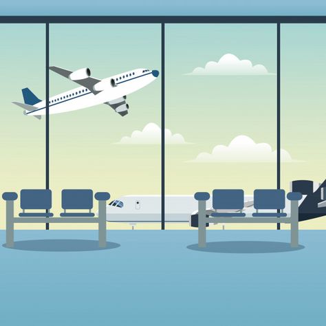 Airport Illustration Art, Airport Cartoon, Airplane Images, Airport Illustration, Airport Theme, Grey Wallpaper Iphone, Travel Party Theme, Coffee Icon, Up Animation