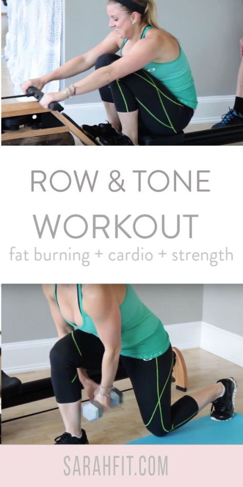 Row & Tone: Shockwave Workout Video | workout video | cardio workout | rowing and strength | total body workout | fitness || Sarah Fit #workout #cardioworkout Cardio Workout Video, Workout Videos For Women, Buns Of Steel, Fat Burning Cardio, Fit Workout, Massage Techniques, Total Body Workout, Fit Board Workouts, Strength Workout