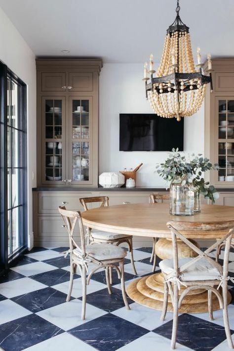 Photos | THE LifeStyled COMPANY | HGTV Modern French Farmhouse, Home Office Design On A Budget, French Farmhouse Table, Marble Flooring Design, French Country Dining Room, Country Dining Rooms, French Country Dining, Classic Kitchen, Home Luxury