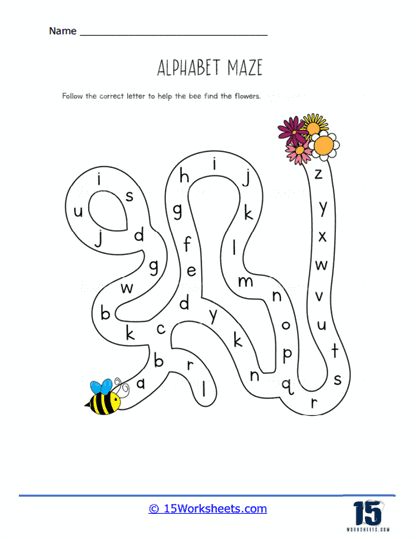 Flowers Worksheet, Eye Hand Coordination Activities, Letter Maze, Maze Activity, Coordination Activities, Creative Worksheets, Maze Worksheet, Holiday Science, Kindergarten Social Studies