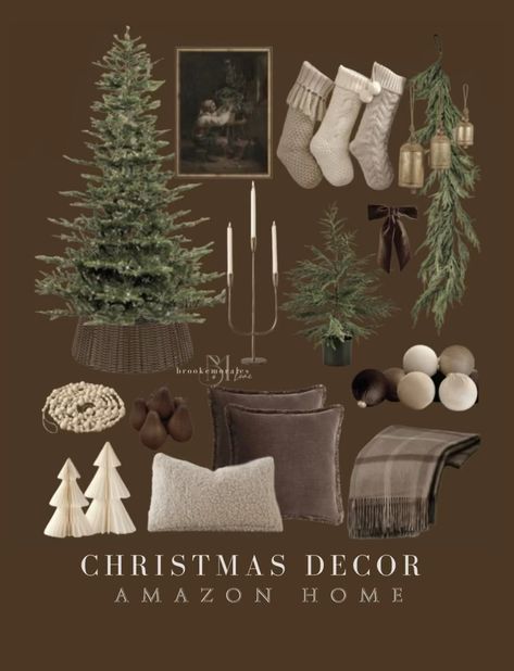 Shop Brooke Morales and other curated products on LTK, the easiest way to shop everything from your favorite creators. Neutral Christmas Decor, Cozy Christmas Decor, Christmas Apartment, Christmas Decor Inspiration, Christmas Themes Decorations, Christmas Interiors, Christmas Tree Inspiration, Christmas Inspo, Minimalist Christmas