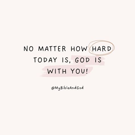 A little reminder, words of comfort and strength. No matter the challenges you’re facing, you are not alone; God is with you! Life throws curveballs, and we all experience hardship. The Bible acknowledges this reality in Ecclesiastes 4:8: “Better two than one, because they have a good reward for their work.” The good news is that God is always with us, even during struggles. Deuteronomy 31:6: “Be strong and courageous. Do not be frightened, and do not be dismayed, for the Lord your God is ... Gods Got This Quotes Strength, Gods Motivational Quotes, Gods Not Done With You, Word Of Encouragement Bible Verse, The Lord Is With You, Motivational Quotes Positive God, Gods Strength Quotes, God Is With You Quotes, God Encouragement Quotes