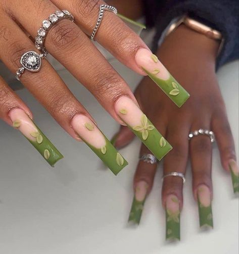 Maroon Nail, Green Acrylic Nails, 2023 Nails, Glamour Nails, Exotic Nails, Long Acrylic Nails Coffin, Unique Acrylic Nails, Long Square Acrylic Nails, Bling Acrylic Nails