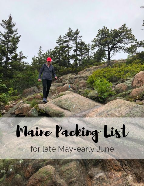 Packing For Maine In September, Packing For Maine In Summer, Acadia Packing List, Maine Hiking Outfit, Maine Spring Outfit, Maine Fashion Summer, Maine Outfits Spring, Bar Harbor Maine Outfits, Maine Vacation Outfits