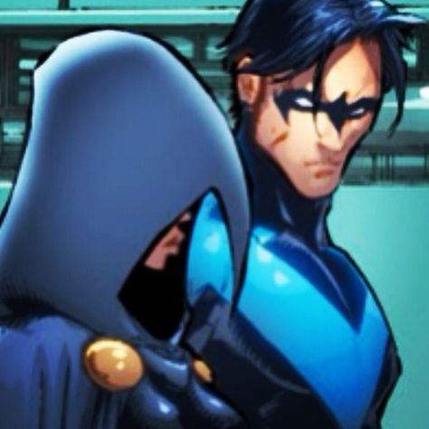 Raven y Nightwing Raven And Nightwing, Robin And Raven, Nightwing, Teen Titans, Iron Man, Batman, Marvel, Comics, Fictional Characters