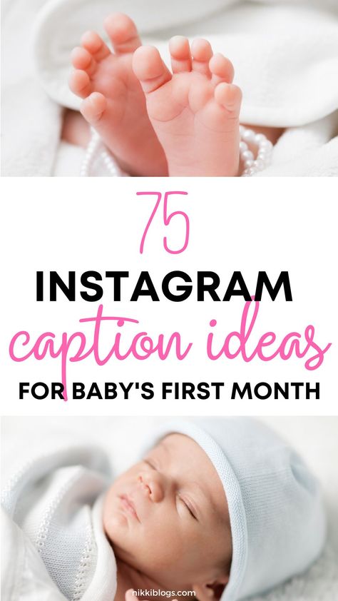 Find newborn baby Instagram captions you'll love. This guide features quotes, ideas, and more for your baby announcement on Instagram. Click here to find exactly what you were looking for. Newborn Arrival Quotes, Newborn One Month Quotes, Caption For Newborn, Newborn Photography Quotes, Newborn Picture Captions, 1 Month Old Caption Ideas, 1 Month Old Quotes, One Month Old Picture Ideas, 1 Month Baby Captions