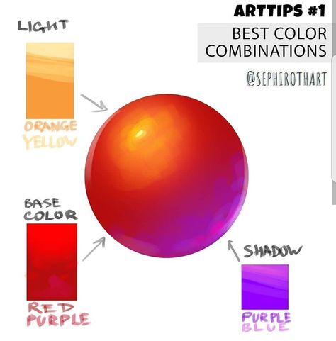 Color for shadows and highlights Sephiroth Art, Best Color Combinations, Color Theory Art, Draw Tutorial, Art Theory, Coloring Tips, Good Color Combinations, Coloring Tutorial, Colouring Techniques