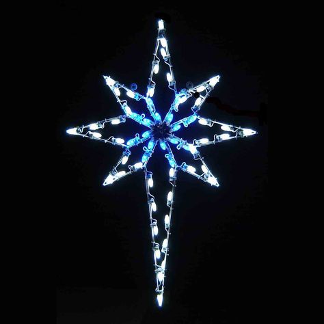 Stars - Christmas Decorations - ChristmasNightInc.com Diy Star Of Bethlehem, Christmas Star Lights Outdoor, Outdoor Nativity Sets, Bethlehem Lights, Christmas Rope Lights, Nativity Star, Night Decor, Star Christmas Lights, Stars Light