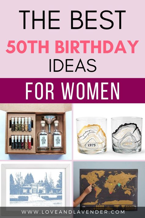 Hooray for turning 50! It’s a huge milestone that should be absolutely celebrated to the nines, and it’s definitely NOT the birthday to scrimp on a gift. You need to find the best 50th birthday gift ideas ever, and lucky for you, you’ve come to the right place. Read this article on the Best 50th Birthday Ideas for Women! Don't left out, pin now! #birthday #50thbirthday #birthdaygifts #birthdaycelebration #gifts Personalized 50th Birthday Gifts, 50th Birthday Handmade Gifts, Cute 50th Birthday Gift Ideas, 50thbirthday Gift Ideas For Women, Birthday Gift Ideas 50th, Homemade 50th Birthday Gifts, Gifts For Someone Turning 50, Gifts For Mom 50th Birthday, Fun 50th Birthday Gifts