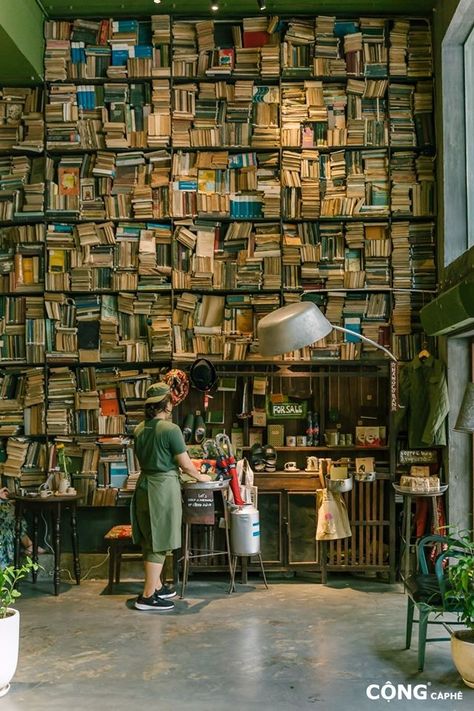 10 Instagrammable Cafés in Saigon From Treehouses To '70s Decor Library Cafe, Architecture Unique, Unique Cafe, Vietnam Travel Guide, Retro Cafe, Vietnamese Coffee, French Colonial, Cute Cafe, Paris Cafe