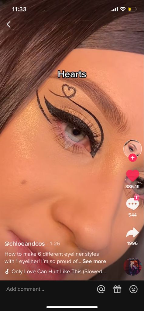 Alt Eyeliner Styles Hooded Eyes, Graphic Liner Ideas Hooded Eyes, Black Graphic Eyeliner Hooded Eyes, Cool Black Eyeliner Looks, Thick Eyeliner Looks, Black Eyeliner Ideas, Interesting Eyeliner, Eyeliner Looks Creative, Eyeliner Looks Goth