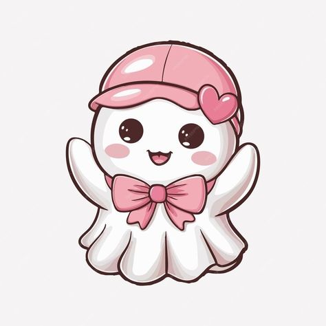 Premium Vector | A cute little owl with a pink hat and a pink bow Ghost Drawing, Drawing Sticker, Character Icon, Packaging Label Design, Line Art Drawing, Content Planner, Packaging Labels Design, Mascot Logo, Pink Hat