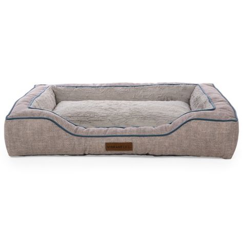 Vibrant Life Bolstered Bliss Mattress Edition Pet Bed, Large, 36"x26" Sleep Positions, Mattress Dog Bed, Bed For Dogs, Crate Mat, Dog Area, Soft Mattress, Pet Sofa, Orthopedic Dog Bed, Dog Bed Large