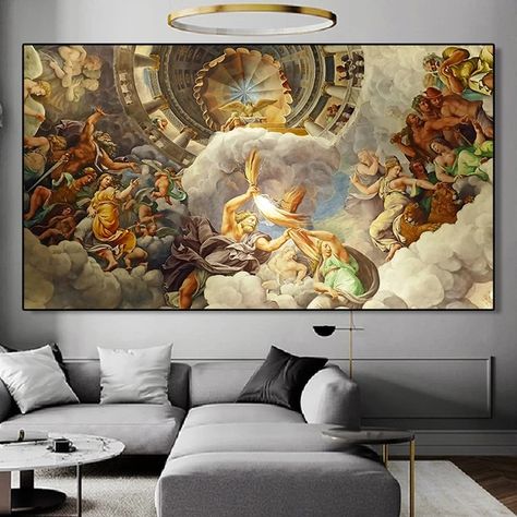 Greek Mythology Wall Art, Hera Greek Mythology, Abstract Art Nature, Zeus And Hera, Religious Paintings, Greek Mythology Art, Mythology Art, Artwork Pictures, Extra Large Wall Art