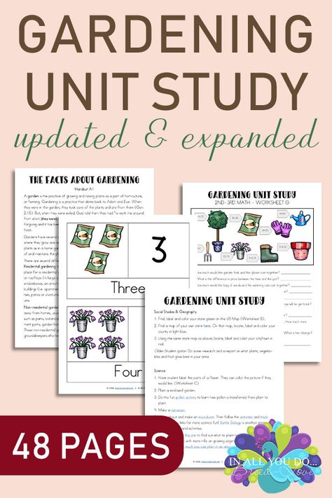 Garden Lessons For Kids, Garden Unit Study, Plant Lap Book, Homeschool Worksheets Free, Bible Science, Gardening Activities, Labeling Activities, Garden Unit, Preschool Garden