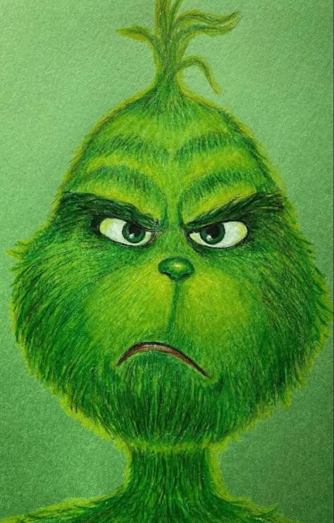 Christmas Drawings The Grinch, Christmas Drawing Ideas Grinch, The Grinch Watercolor, Draw Grinch Face, Christmas Drawing Grinch, Grinch Christmas Drawing, How To Draw The Grinch, Easy Grinch Drawing, Grinch Drawing Ideas