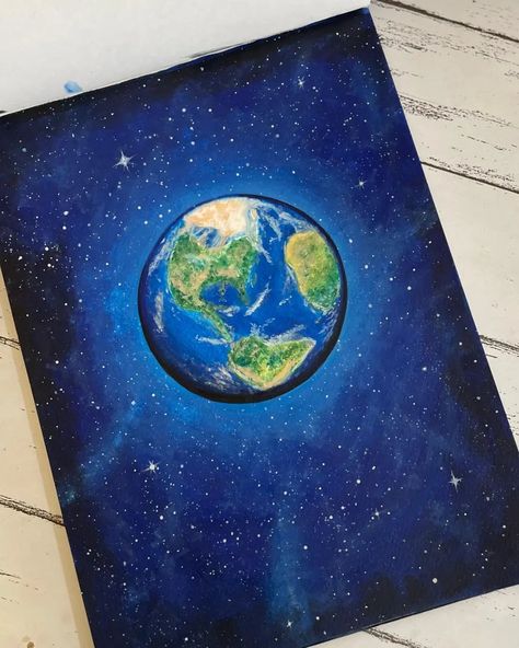 Earth 🌎 Material used: @miyahimi.in gouache @zen_sangam art journal . . My entry for #himipalette2024 @miyaarts @jennyfloresart Theme - Earth 🌎 . . . . . . Realistic Earth painting with gouache #artchallenge #gouache #earth #realistic #earthpainting #earthcapture #artwork #realisticart #spacepainting #spaceart #gouacheartist #artoftheday #paintingonpaper #himigouache #himipalette2024 #artjournal #artcontest Painting Of The Earth, Globe Painting, Painting With Gouache, Earth Painting, Painting Earth, Painted Earth, Earth Drawings, Art Therapy Projects, Space Painting