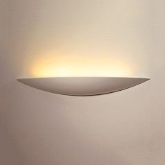 Edit Smile LED Plaster Wall Light - Satin White Uplighting Interior, Wall Uplighters, Plaster Wall Lights, Fluorescent Lamp, Halogen Lamp, Incandescent Lamp, Direct Lighting, Incandescent Lighting, Plaster Walls