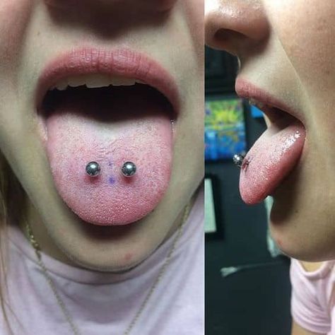 Horizontal Tongue Piercings – Images & Guide Venom Tongue Piercing, Vertical Tongue Piercing, Venom Tongue, Horizontal Tongue Piercing, Venom Piercing, Spiderbite Piercings, Pretty Piercings, Tongue Piercings, Mouth Piercings