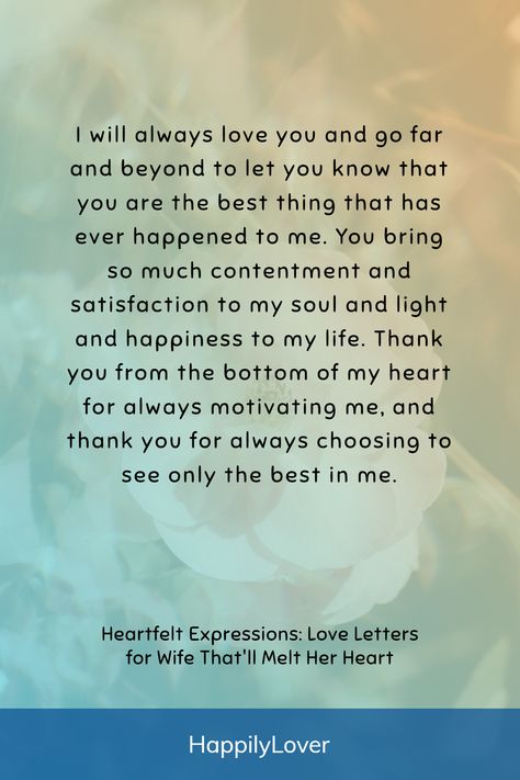 Whether you’re celebrating a special occasion, want to brighten her day, or simply wish to let her know how much she means to you, most emotional love letters to wife will express your love with sincerity, and create moments that will be treasured forever. Get ready to make your wife’s heart melt with your loving words! Love Letters To Your Wife, Love Letter For Wife, Love Letter To My Wife, Love Letter To Girlfriend, Love Letter To Her, I Love You Lettering, Loving Words, Romantic Love Letters, Loving Quotes