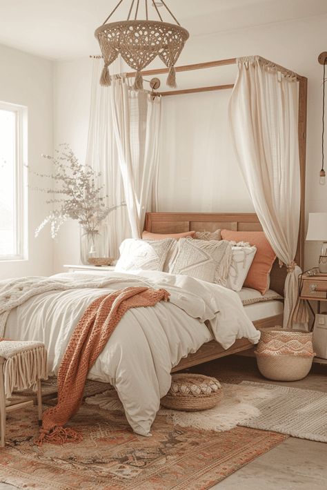 29 Boho Bedroom For Couples 5 Bedroom For Couples, Bed Linen Inspiration, Bedrooms For Couples, Coral Bedroom, Scandinavian Room, Love And Connection, Scandinavian Furniture Design, Boho Style Bedroom, Scandinavian Bedroom