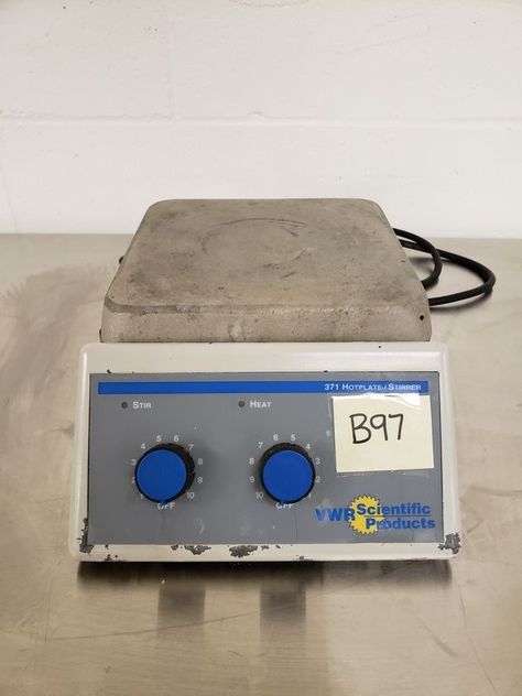 Item # 70 -- VWR Scientific Hot Plate/Stirrer Model 371, Serial Number 2305. This unit powers up and is operational. (Item Locator B-97) Hot Plate, Auction, The Unit, Quick Saves