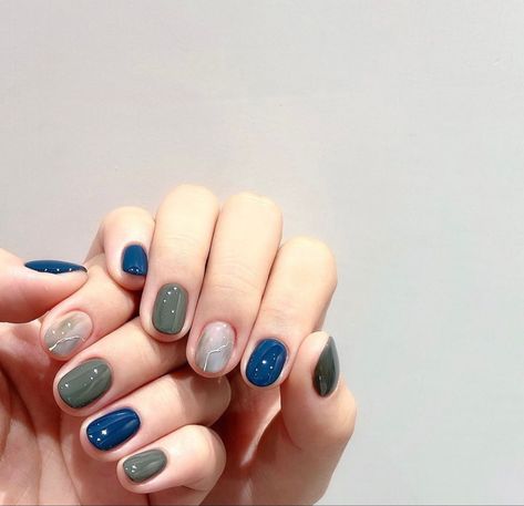 Nail Minimal Korea, Nail Minimal, Nails Tay, Korea Nail, Minimal Nails Art, Minimal Nails, Nail Style, Gradient Nails, Nail Arts