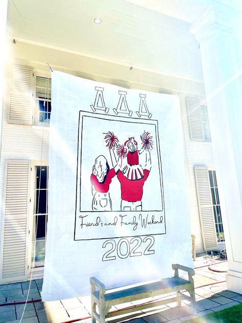 Dads Weekend Banner Sorority, Family Day Banner Sorority, Game Day Banner Sorority, Sorority Tailgate Decorations, Family Weekend Sorority Banner, Family Weekend Sorority Shirts, Dads Weekend Banner, Sorority Parents Weekend Banner, Moms Weekend Banner