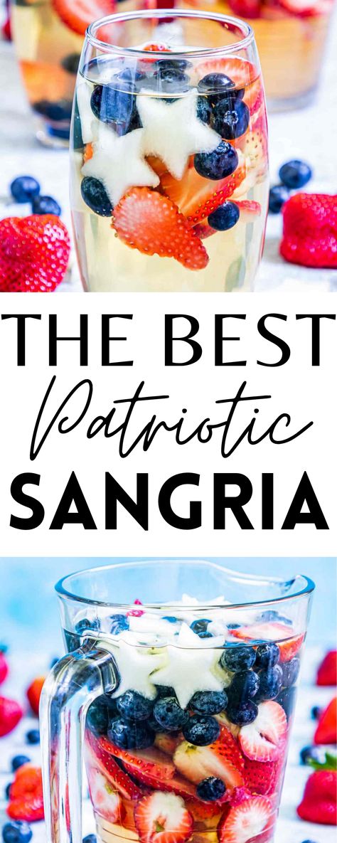 Patriotic Sangria, Red White And Blue Sangria, Blue Sangria, Patriotic Drinks, Fourth Of July Drinks, Patriotic Cocktails, 4th July Food, 4th Of July Cocktails, Memorial Day Foods