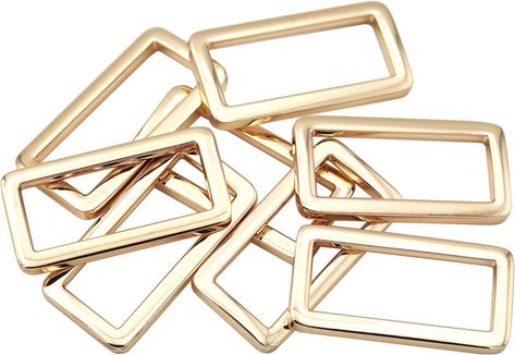 Amazon.com: JWBIZ 8 Pcs Metal Flat Rectangle Rings Buckle for Bag Belt Strap Heavy Duty Square Loop (1 inch, Gold) : Arts, Crafts & Sewing Rectangle Rings, Bag Belt, Crafts Sewing, Diy Lighting, Belt Buckles, 1 Inch, Heavy Duty, Sewing Crafts, Buckle