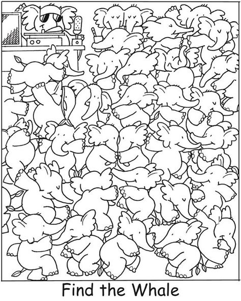 Hidden Picture Puzzles, Dover Publications, Hidden Pictures, Picture Puzzles, The Whale, I Spy, Activity Sheets, Childhood Education, Escape Room