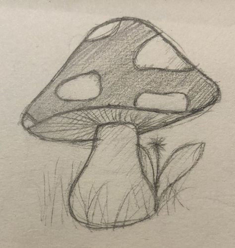 Mushroom Drawing, Indie Drawings, Meaningful Drawings, Pencil Drawings Easy, Easy Doodle Art, Easy Doodles Drawings, Easy Drawings Sketches, Arte Inspo, Art Drawings Sketches Creative