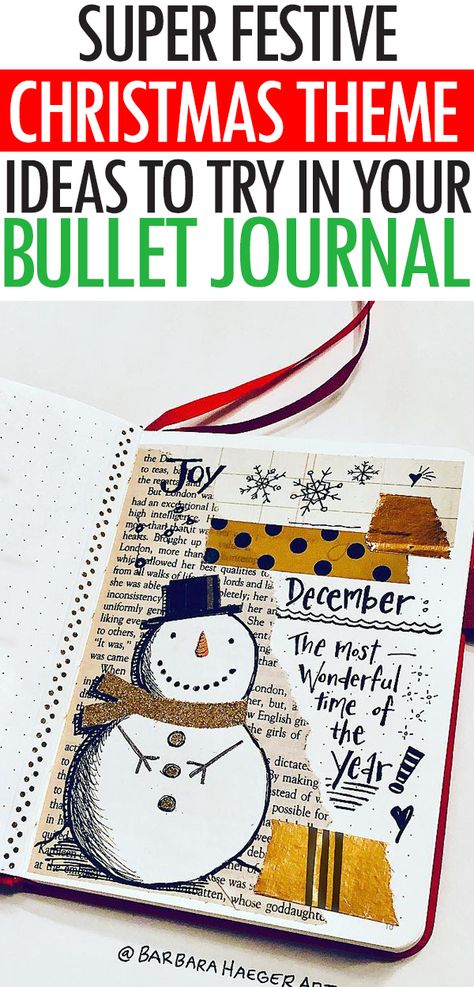 Looking for bullet journaling spreads and theme ideas for the holidays? Get great Christmas bullet journal doodles and cute bujo ideas for the holiday season. #bulletjournal #christmas #bujo #holidays #diy #christmasart #christmasdiy #diychristmas #journaling #doodles #planning Journal Ideas For Christmas, Christmas Diary Ideas, Art Journal Christmas, Christmas Journal Page Ideas, December Scrapbook Ideas, Christmas Bujo Ideas, Bullet Journal Christmas Theme, Christmas Notebook Ideas, Christmas Junk Journal Ideas