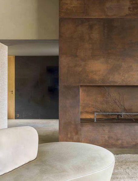 Jean Louis Deniot, Metal Fireplace, Home Fireplace, Modern Fireplace, Corten Steel, Top Interior Designers, Fireplace Ideas, Fireplace Wall, Fireplace Design