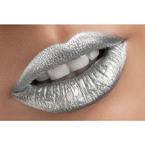 Silver Metallic Lipstick Mirror ($18) ❤ liked on Polyvore featuring beauty products and beauty accessories Metallic Lipstick, Lipstick Art, Makeup Tricks, Glitter Lips, Hot Lips, Lip Designs, Lip Art, Beautiful Lips, Matte Liquid Lipstick