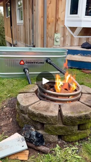 Off The Grid Hot Tub, Trough Hot Tub Diy, Diy Hot House, Diy Hottubs Simple, Stock Tank Hot Tub Wood Burning, Hot Tub Out Of Stock Tank, Diy Outdoor Tub, Wood Fire Hot Tub Diy, Diy Hot Tub Ideas Backyard