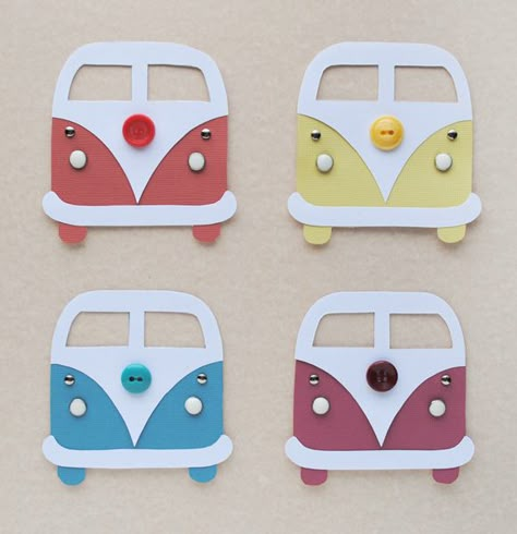 Volkswagen Inspired Bus Card - Zakka Life Diy Vw Bus, Ra Door Dec Ideas, Res Life Door Decs, Ra Door Tags, Door Dec Ideas, Bus Crafts, Ra Themes, Ra Door Decs, Dorm Door