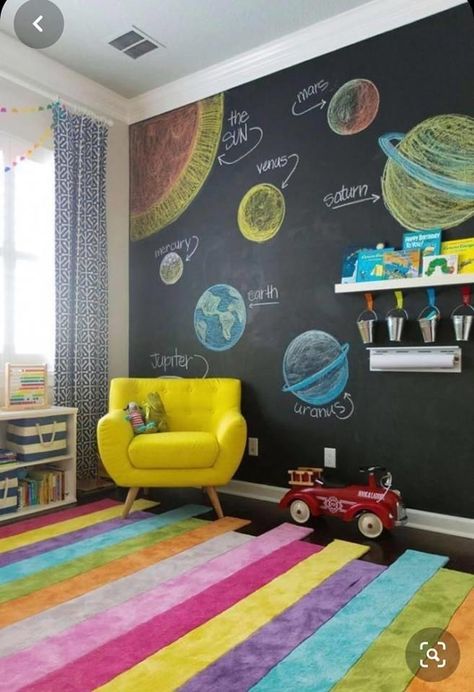 Budget Living, Chic Kids, Playroom Design, Boy Decor, Chalkboard Wall, Kids Room Ideas, Playroom Ideas, Boys Bedrooms, Kids Room Design