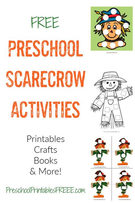 Free printable scarecrow activities for preschoolers. Preschool scarecrow activities and crafts. Preschool Scarecrow, Scarecrow Activities, Fall Crafts For Toddlers, Scarecrow Crafts, Homeschool Preschool Activities, Free Preschool Printables, Preschool Programs, Name Crafts, Activities For Preschoolers