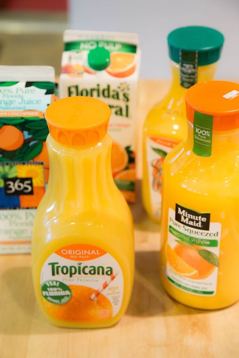 The Orange Juice Taste Test: We Tried 6 Brands and Ranked Them | Kitchn Orange Juice Brands, Simply Orange Juice, Ingredients Photography, Healthy Brands, Simply Orange, Juice Branding, Juice Packaging, Minute Maid, Juicing For Health