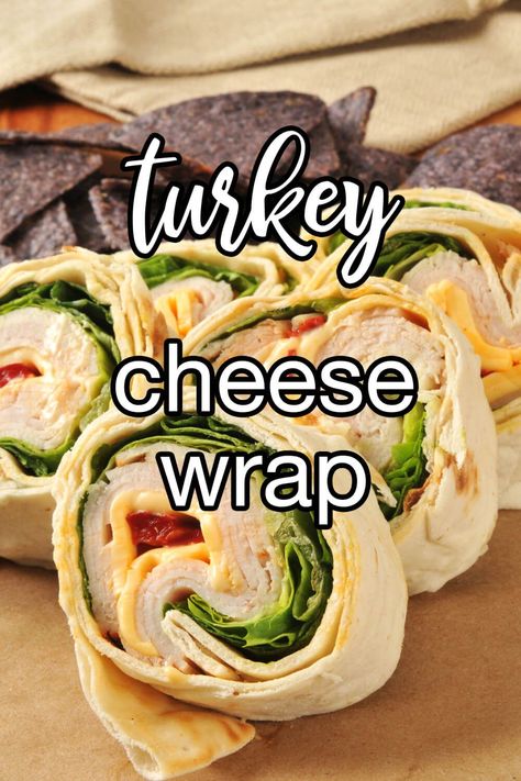 Turkey-Cheese Wrap - Great make-ahead option for picnics or packed lunches. Wraps with turkey and cheese with some ranch dressing are great with added produce like lettuce and tomato. | CDKitchen.com Lunch Meat Wraps, Turkey Quesadilla Recipes, Best Panini Recipes, Turkey Quesadilla, Turkey Wrap Recipes, Turkey Blt, Appetizer Wraps, Wraps Recipes Easy, Sandwich Wraps Recipes