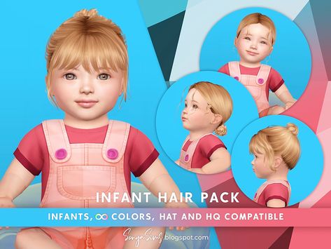 More conversions for infants!!! Sims 4 Infant, Hair For Kids, Infant Hair, Sims Medieval, Sims Baby, Kerbal Space Program, Sims 4 Children, Sims Games, Hair Pack