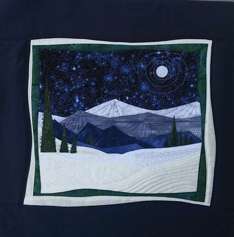 Snowy landscapes Snow Scape, National Quilt Museum, Landscape Art Quilts, Mountain Quilts, Landscape Quilt, Fabric Postcards, Landscape Quilts, Picture Quilts, Winter Quilts