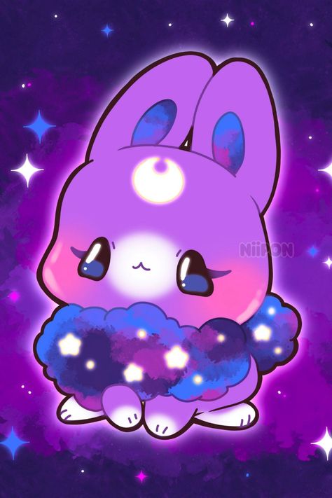 bring a whole new meaning to "space buns" 😂 #kawaiiart #nebula #bunny Cosmo Art, Space Bunny, Bunny Character, Random Idea, Space Bunnies, Cosmos Art, Bunny Stuff, Rabbit Breeds, Galaxy Hair