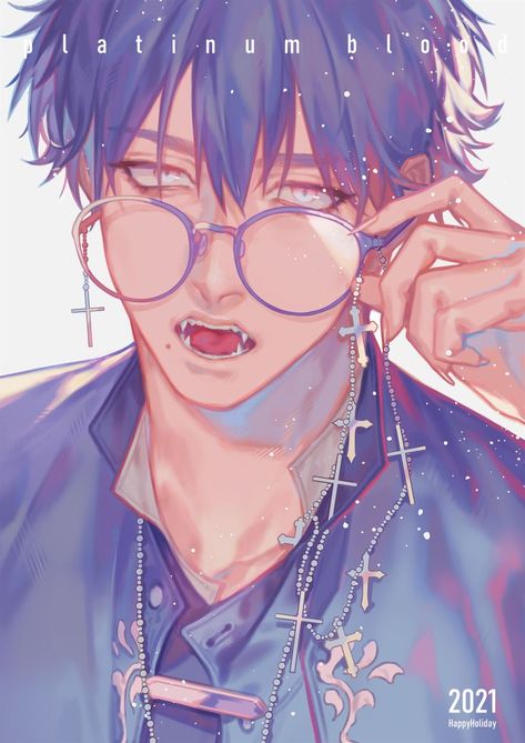 Manga Earrings, Anime Glasses Boy, 19 Days Characters, Boy Illustration, Different Art Styles, Korean Art, 영감을 주는 캐릭터, Male Art, Boy Art