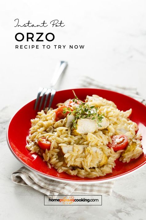 a plate with orzo and slices of chicken and cherry tomatoes Easy Orzo Recipes, Cooking Orzo, Instant Pot Orzo, Orzo Recipes Side, Easy Orzo, Recipes Side Dishes, Orzo Pasta Recipes, Learn Cooking, Orzo Recipe